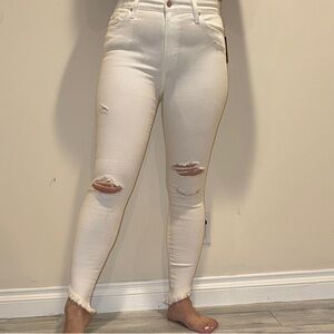 Joe's Jeans Women's White Distressed Skinny Jeans